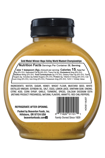 inglehoffer honey mustard bottle details image