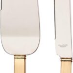 vera wang love knots cake knife and server set gold image