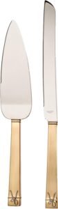 vera wang love knots cake knife and server set gold image