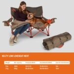 kelty low loveseat nest 2 person chair with blankets beluga image