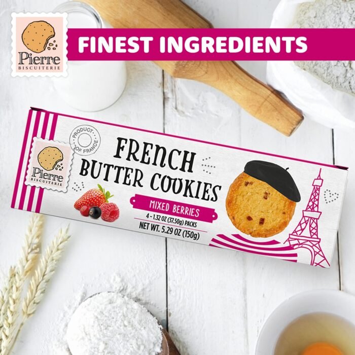 pierre french butter cookies mixed berries pack image