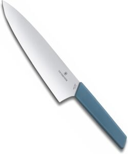 victorinox swiss modern 8 chefs blue handle knife image