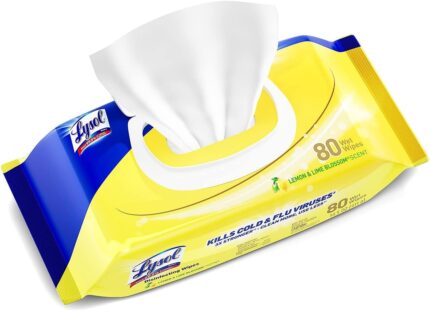 lysol disinfecting wipes lemon & lime blossom pack image
