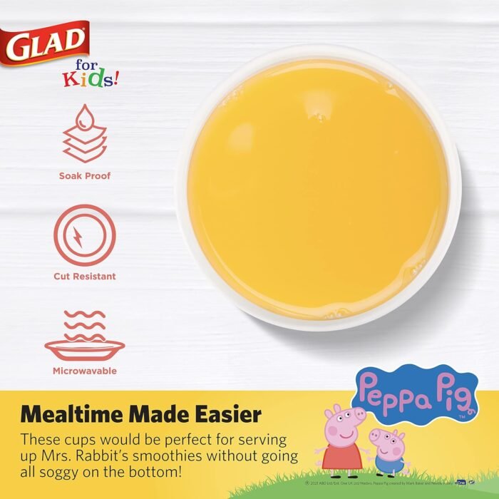 glad peppa pig paper cups 9 oz 20 ct image