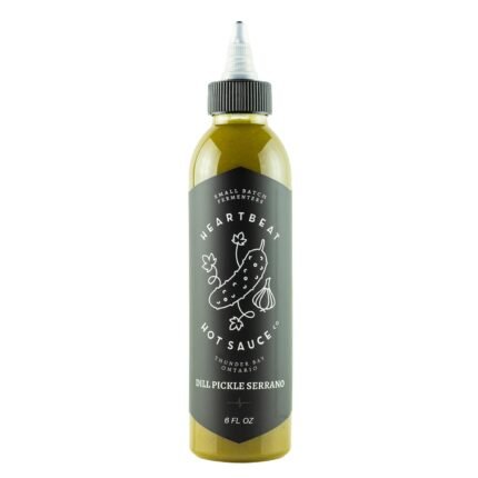 hearbeat dill pickle serrano hot sauce bottle image