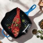 le creuset 10.25 square grill caribbean image