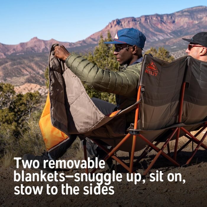 kelty low loveseat nest 2 person chair with blankets beluga image