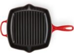 le creuset 10.25 square skillet grill cerise image