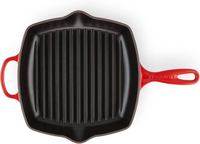 le creuset 10.25 square skillet grill cerise image