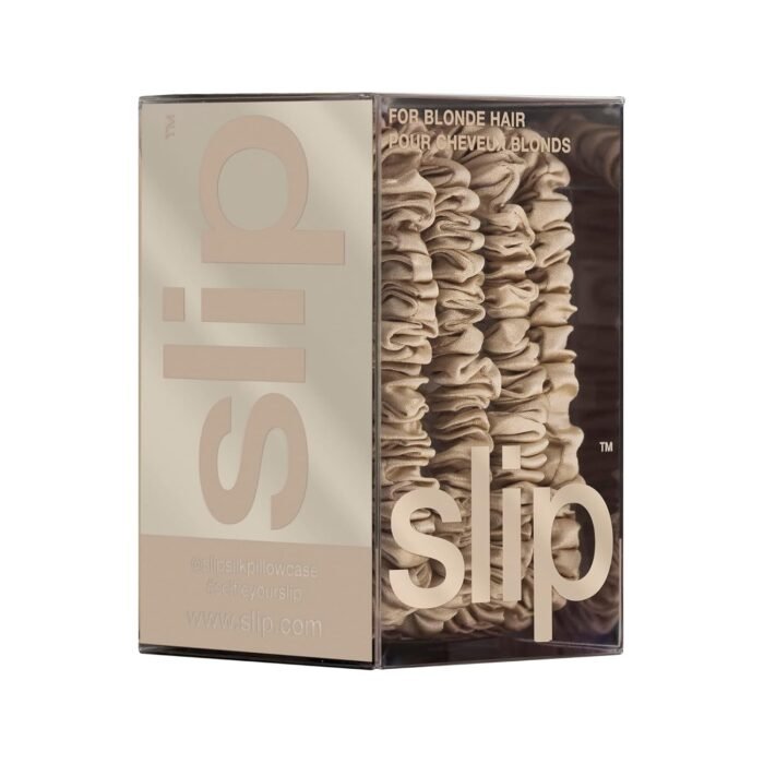 slip silk skinny scrunchies blonde image