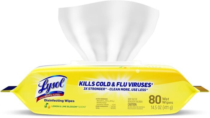 lysol disinfecting wipes lemon & lime blossom pack image