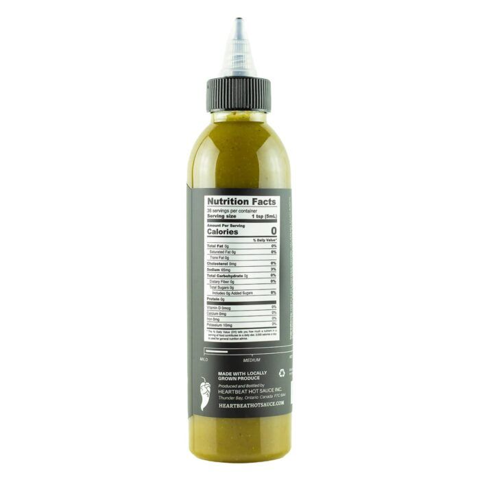 hearbeat dill pickle serrano hot sauce bottle image