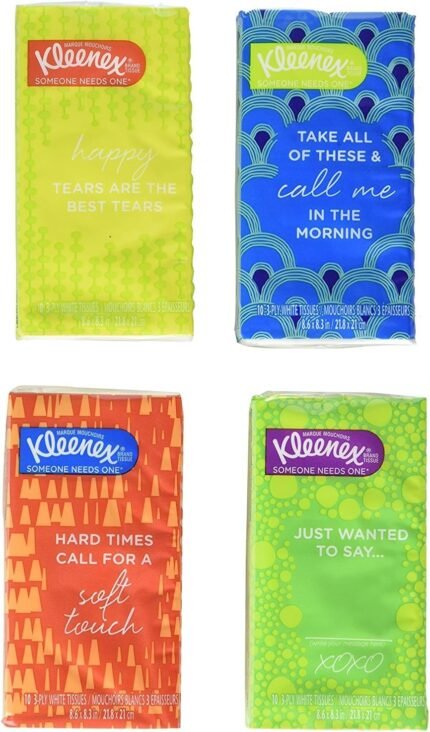 kleenex pocket pack white facial tissue pack image