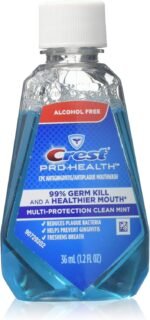 crest pro health mouthwash clean mint bottle image