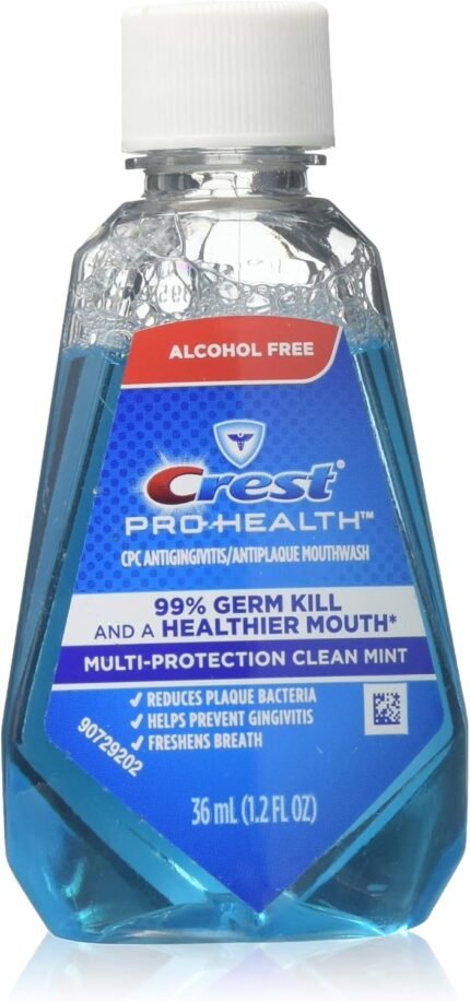 crest pro health mouthwash clean mint bottle image