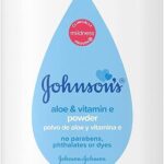 johnsons baby powder with aloe $ vitamin bottle image
