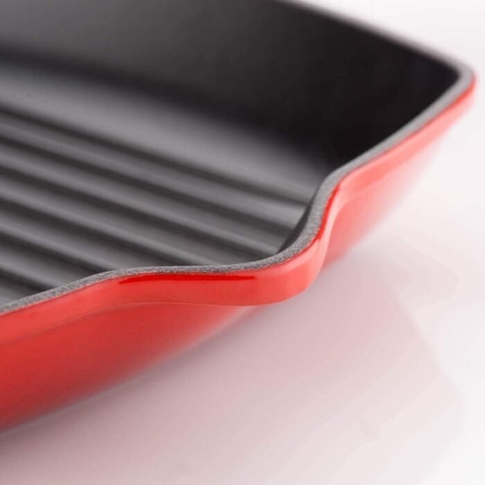 le creuset 10.25 square skillet grill cerise image
