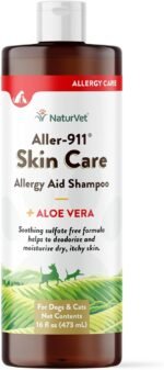 naturvet aller 911 skin care allergy aid pet shampoo with aloe vera bottle image