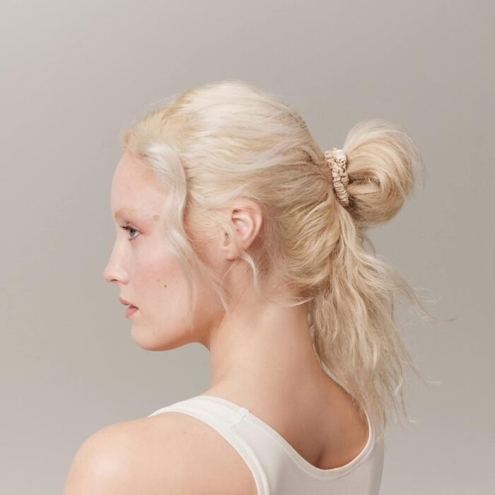 slip silk skinny scrunchies blonde image