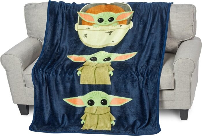 star wars the mandalorian silk touch throw blanket image