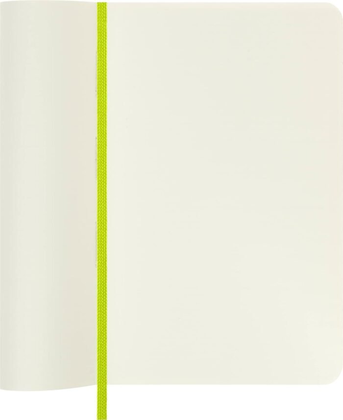 moleskine classic soft cover plain lemon green notebook image