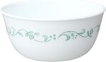 country cottage floral blue green soup & cereal bowl image
