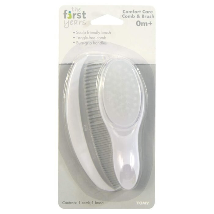 the first years soft bristle brush & tangle free comb set image