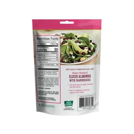 fresh gourmet honey almonds & cranberries pack image