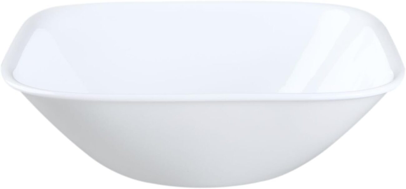 corelle pure white 22 oz square soup & cereal bowl image