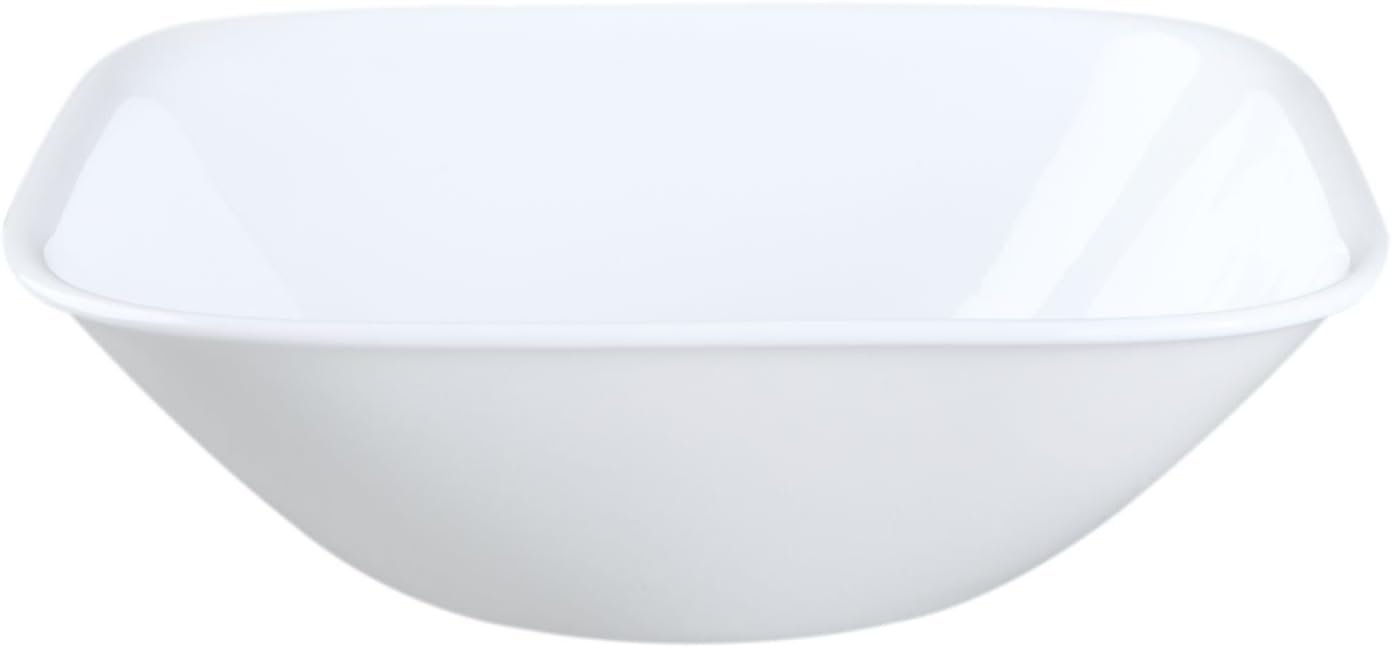 corelle pure white 22 oz square soup & cereal bowl image