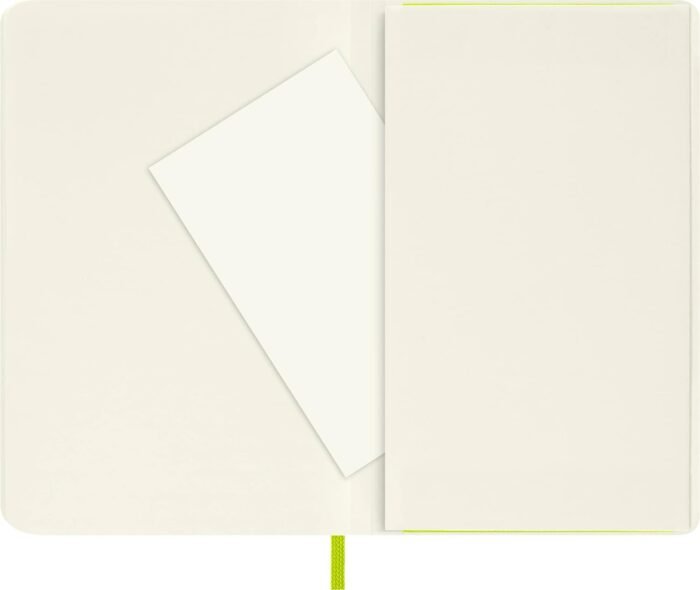 moleskine classic soft cover plain lemon green notebook image