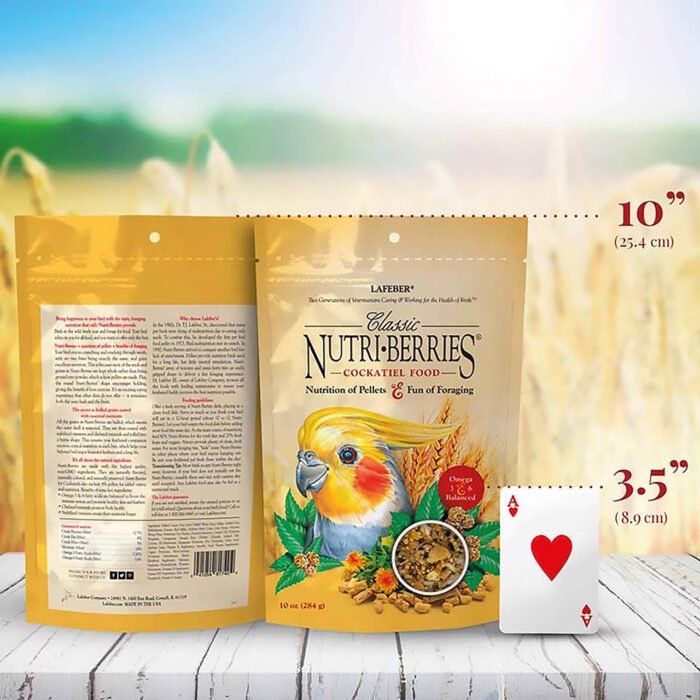 lafebers classic nutri berries parrot food pack image