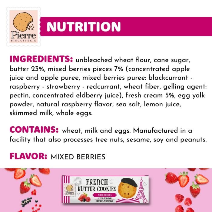 pierre french butter cookies mixed berries pack image