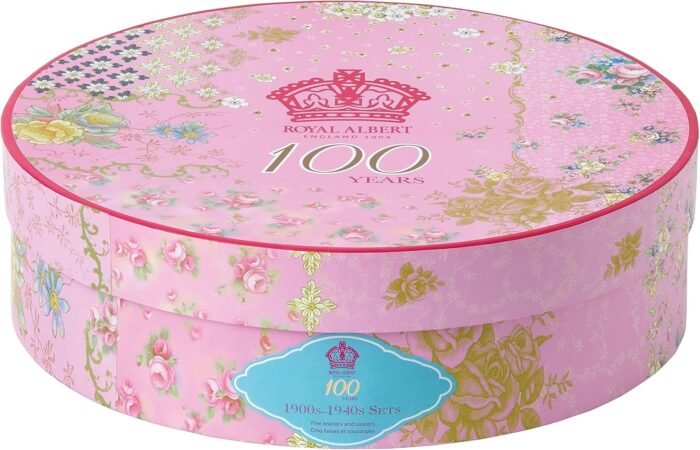 100 years teacup & saucer 5 piece set 1900 1940 image