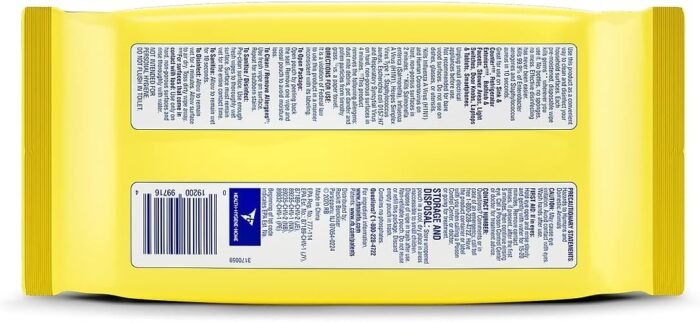 lysol disinfecting wipes lemon & lime blossom pack details image