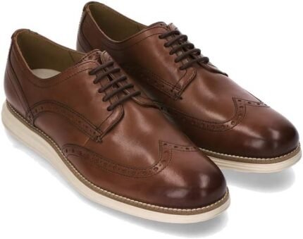 cole haan grand shortwing oxford woodbury leather lvory 10m shoe image