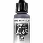 vallejo black metal paint 17ml bottle image