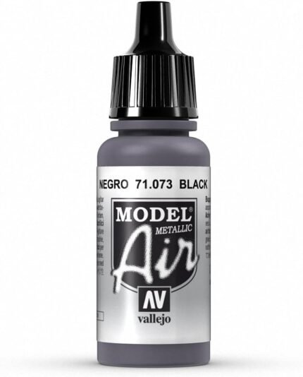 vallejo black metal paint 17ml bottle image