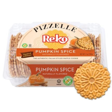 reko pizzelle italian waffle cookies pumpkin spice pack image