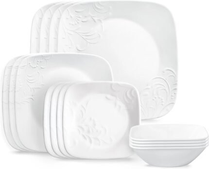 corelle cherish 16pc service for 4 white image