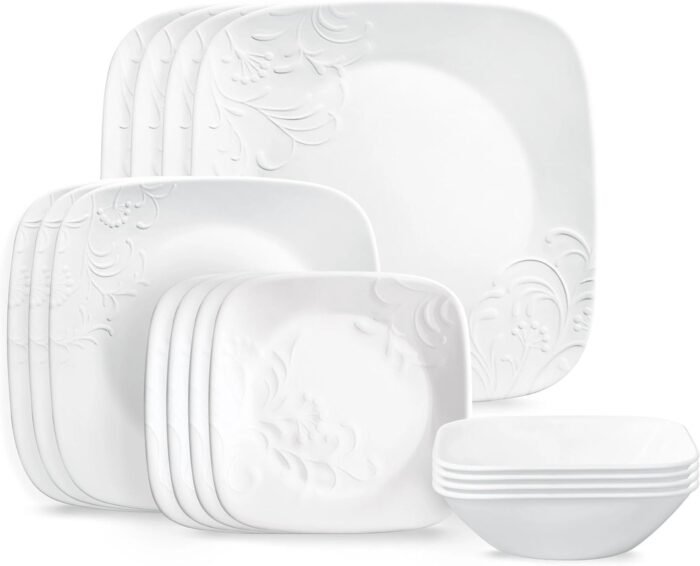 corelle cherish 16pc service for 4 white image