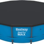 bestway flowclear 10 round pool cover black image