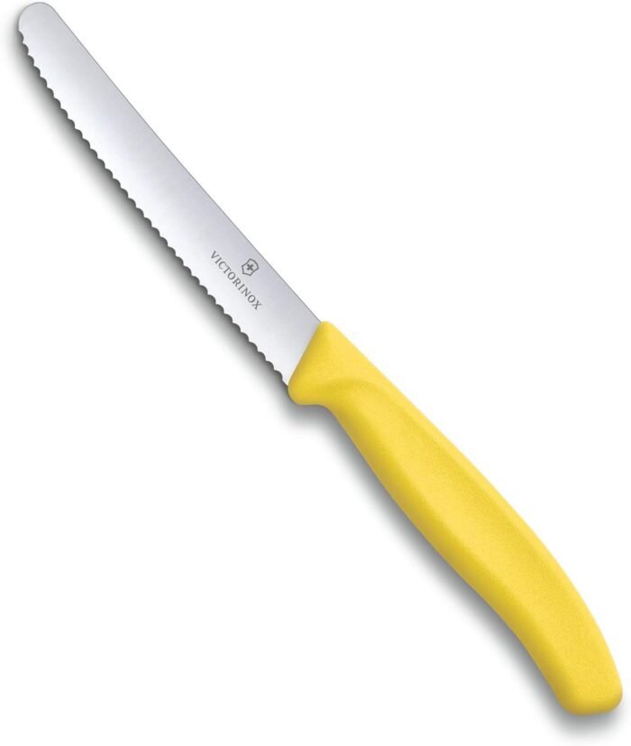 victorinox swiss classic 4.3 serrated tomato yellow knife image