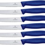 victorinox swiss classic 6 blue tomato and table knife set image