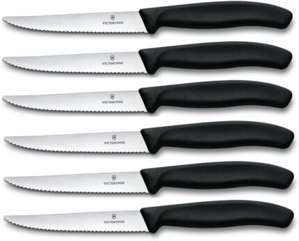 victorinox swiss classic 6 steak knife set serrated blades image