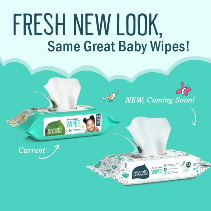 seventh generation unscented baby wipes pack image