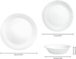 corelle 12 piece linen weave set durable glass dinnerware image