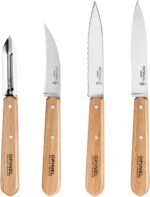 opinel essentials kitchen knives box set natural image