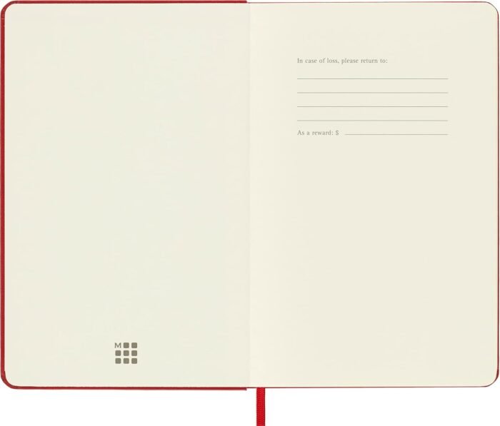 scarlet red moleskine medium squared notebook image