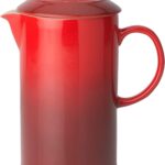 le creuset stoneware french press cerise 34 oz image